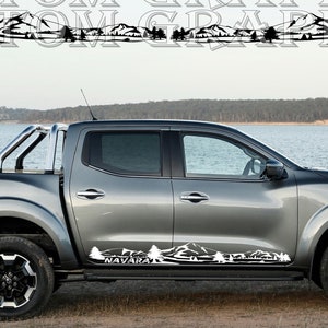 2 colori Nuovo esclusivo Sport Sticker Decal Sportello laterale per Nissan Navara Double Cab Pro-4x