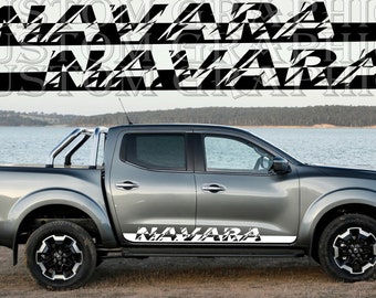 Exclusive Set of Stickers Decal Stripe body kit Sport Side door sticker racing design Compatible with Nissan Navara Double Cab Pro-4x