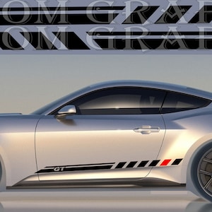 2 colori Nuovo esclusivo Sport Sticker Decal Sportello laterale per mustang