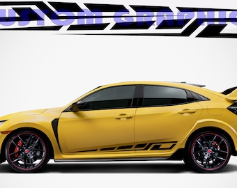 Side Door Stripe Vinyl Decal Kit: Universal Fit, Custom Colors