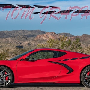 2 colori Nuovo esclusivo Sport Sticker Decal Sportello laterale per Corvette C8 Stingray