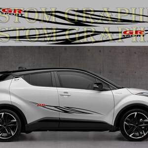 2-kolorowa nowa ekskluzywna naklejka sportowa kalkomania boczne drzwi do Toyota C-HR GR Sport 2021