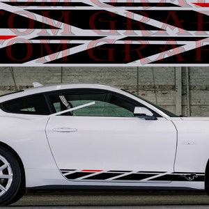 2 colori Nuovo esclusivo Sport Sticker Decal Sportello laterale per mustang