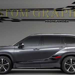 2 colori Nuovo esclusivo Sport Sticker Decal Sportello laterale per Toyota Highlander