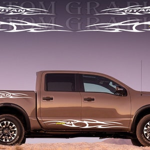 Exclusive Tribal Design Sport Sticker Decal Side Door Stripes Compatible with Titan Pro 4X