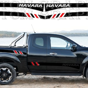 2 colori Nuovo esclusivo Sport Sticker Decal Sportello laterale per Nissan Navara King Cab