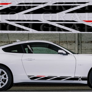 2-kolorowa nowa ekskluzywna naklejka sportowa kalkomania boczne drzwi do mustang
