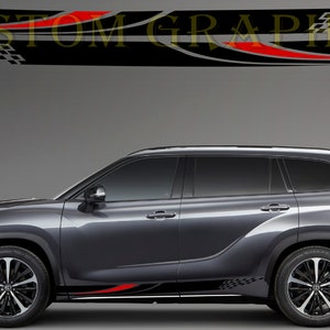 2 colori Nuovo esclusivo Sport Sticker Decal Sportello laterale per Toyota Highlander