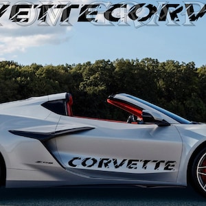 Inscription Side Door Stripe Custom kit Stickers Set Kit Compatible with Corvette Z06 2023