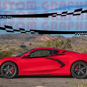2 colori Nuovo esclusivo Sport Sticker Decal Sportello laterale per Corvette C8 Stingray
