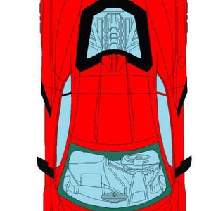 Hood Stickers Decal Stripe body kit Compatible with Chevrolet Corvette C8
