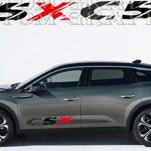 Exclusive Sport Sticker Decal Side Door Stripes Compatible with Citroen C5 X 2022