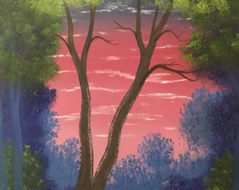 Original Oil Painting 16” x 20” Beautiful Nature Landscape on Canvas Board #14 by Mark F. Cromas Unframed. Ships to US only.