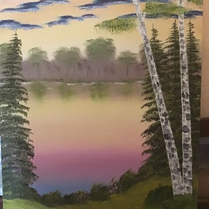 Original Oil Painting 16” x 20” Beautiful Nature Landscape on Canvas Board #27 by Mark F. Cromas Unframed.