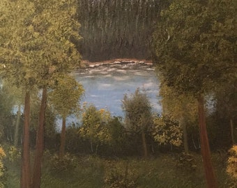 Original Oil Painting 16” x 20” Beautiful Nature Landscape on Canvas Board #12 by Mark F. Cromas Unframed. Ships to US only.