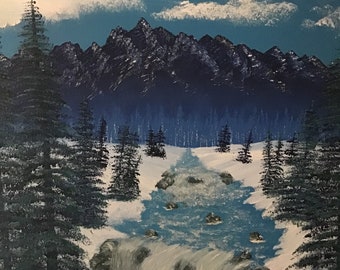Original Oil Painting 16” x 20” Beautiful Nature Landscape on Canvas Board #8 by Mark F. Cromas Unframed. Ships to US only.