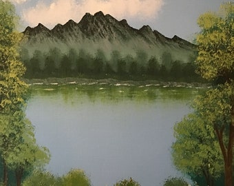 Original Oil Painting 16” x 20” Beautiful Nature Landscape on Canvas Board #20 by Mark F. Cromas Unframed. Ships to US only.