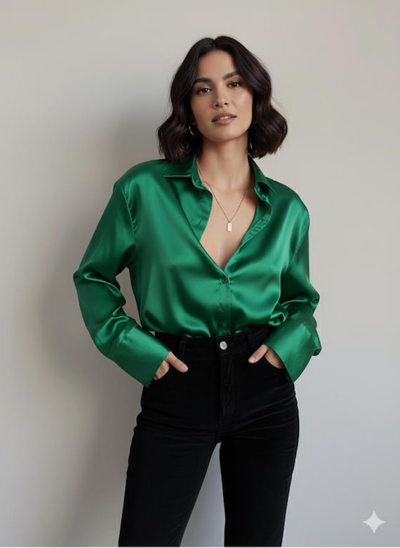 green dress shirt womens Wrinkle-Free Classic Fit Isabella Shirt Size 0 / Regular Fit / Green