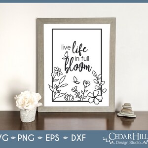 Floral Frame SVG: Hand-Drawn Flower Design (Digital Download)