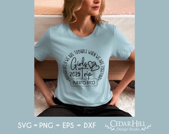 Girls Trip 2025 SVG: Customizable Vacation Design (Digital Download)