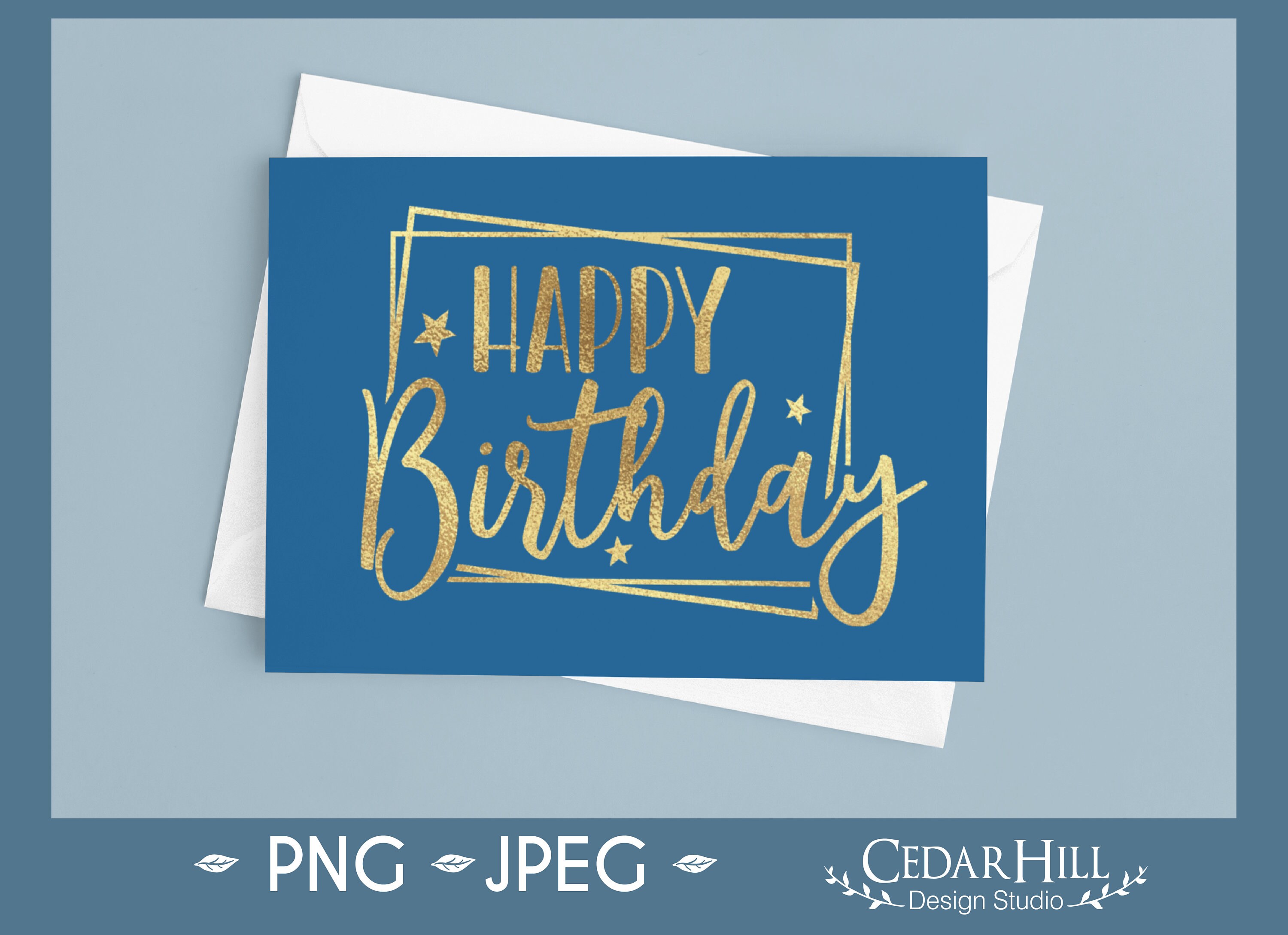 Happy Birthday Frame Printable Bundle JPEG Png Silhouette - Etsy