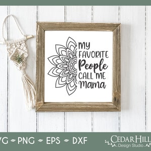 Mama Flower Mandala SVG: Mother&#39;s Day Design (Digital Download)