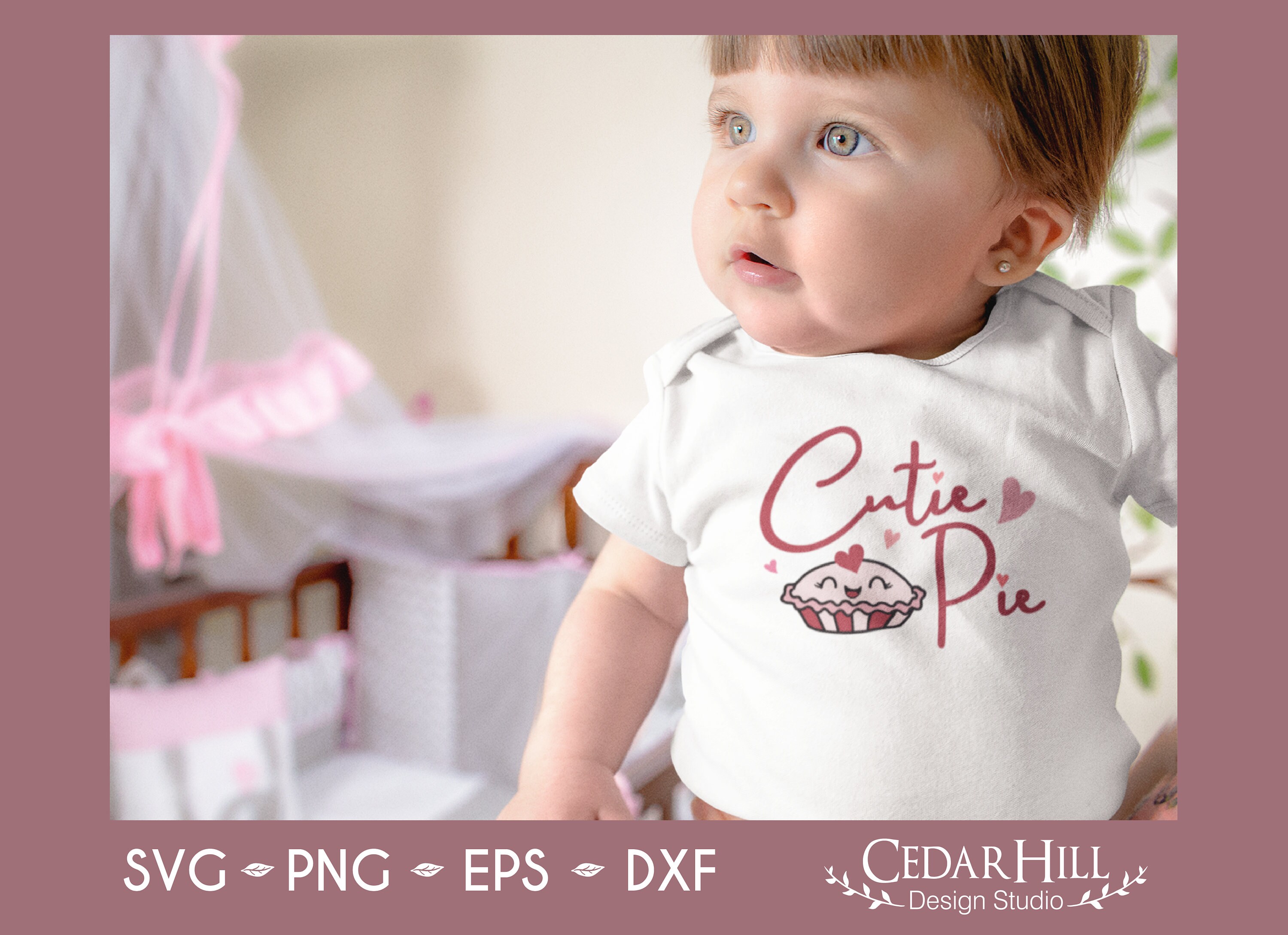 Cutie Pie Heart SVG Layered Cut File, JPEG, Dxf, Eps Png, Silhouette ...