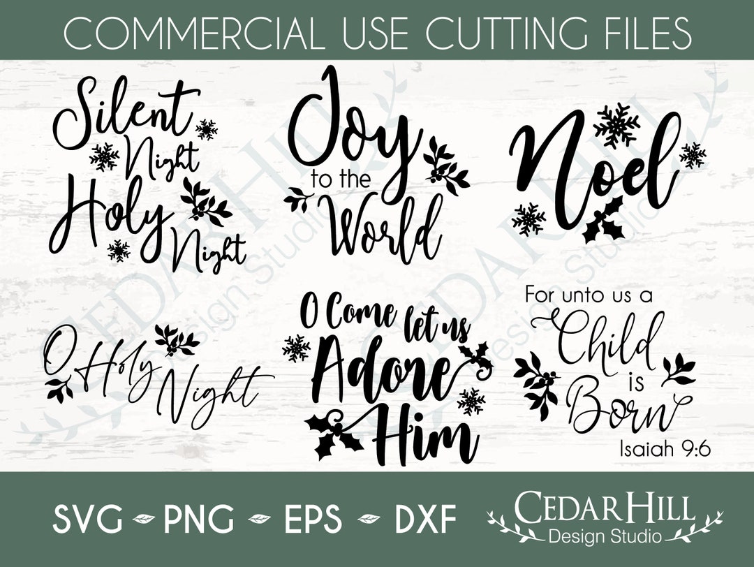 Christian Christmas Carols SVG Bundle Winter Dxf Eps Png Silhouette Christian christmas carols svg bundle winter dxf eps png silhouette