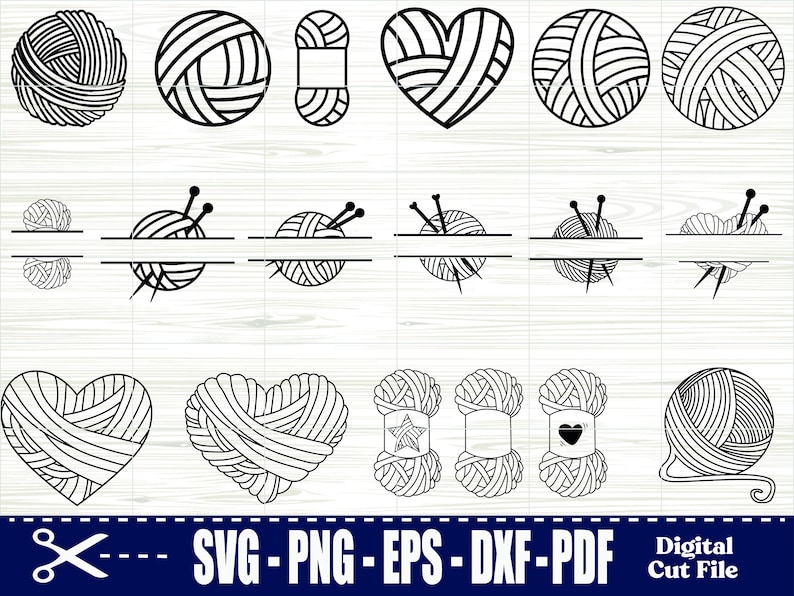 Knitting & Crochet SVG Bundle: Yarn Crafting Quotes (cut Files) - Etsy