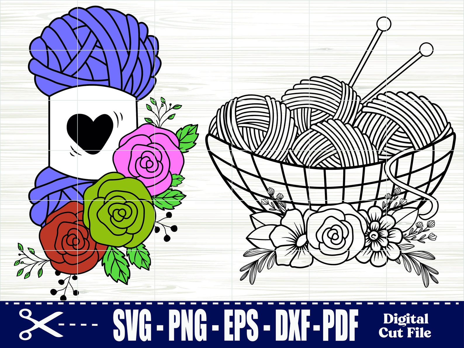 Knitting Bundle SVG, Crochet Quotes SVG, Yarn Svg, Knitting Svg ...