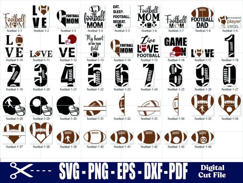 Football Svg, Football SVG Bundle, Football Mom Dad Svg, Football Name ...