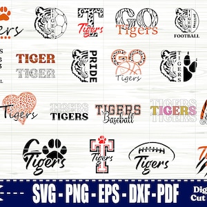 Tigers Svg, Tiger Svg File, Tiger Head Svg, GO Tiger Svg, Paw Svg, Tigers Football Svg, Tigers Mascot Svg, Tigers School, Rain Bow Svg