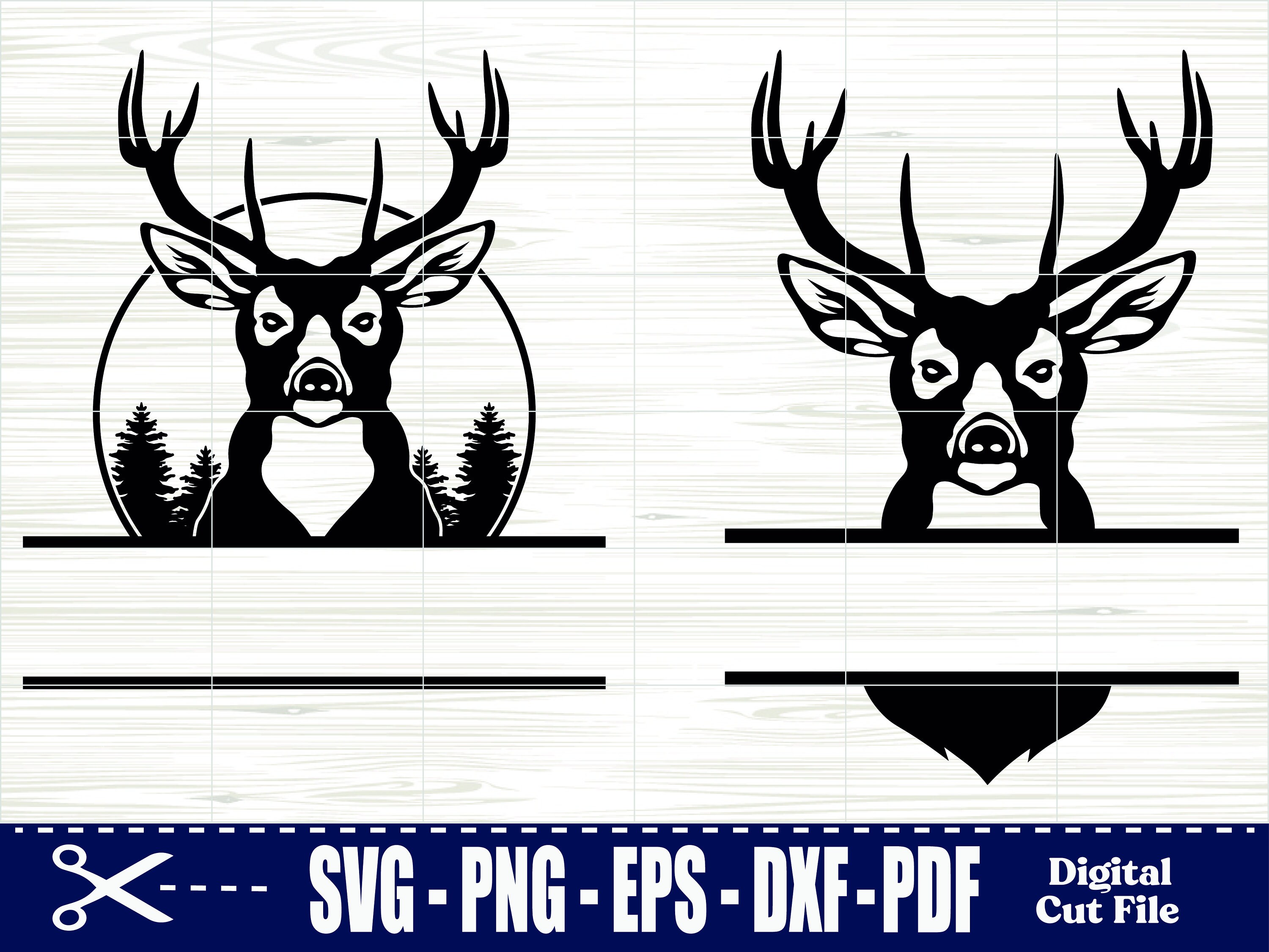 Deer Bundle Svg,deer Svg,nature Deer Svg File, Mountains Svg File
