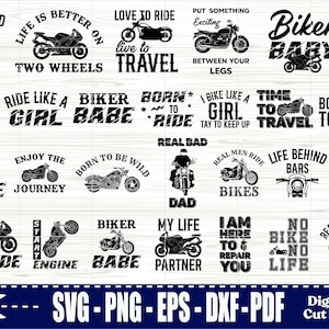 Motorcycle Svg Biker Svg Chopper Svg Harley Svg Motor Bike Svg Motorcycle Motorbike Clipart For Cricut Silhouette Clipart Bundle Png File