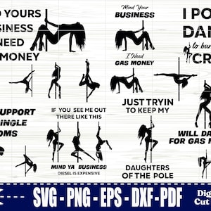 Pole Dance SVG Bundle, Pole Dancer svg, Exotic Dancer svg, Pole Dance Clipart, Pole dancer Cut File, Pole Dance dxf