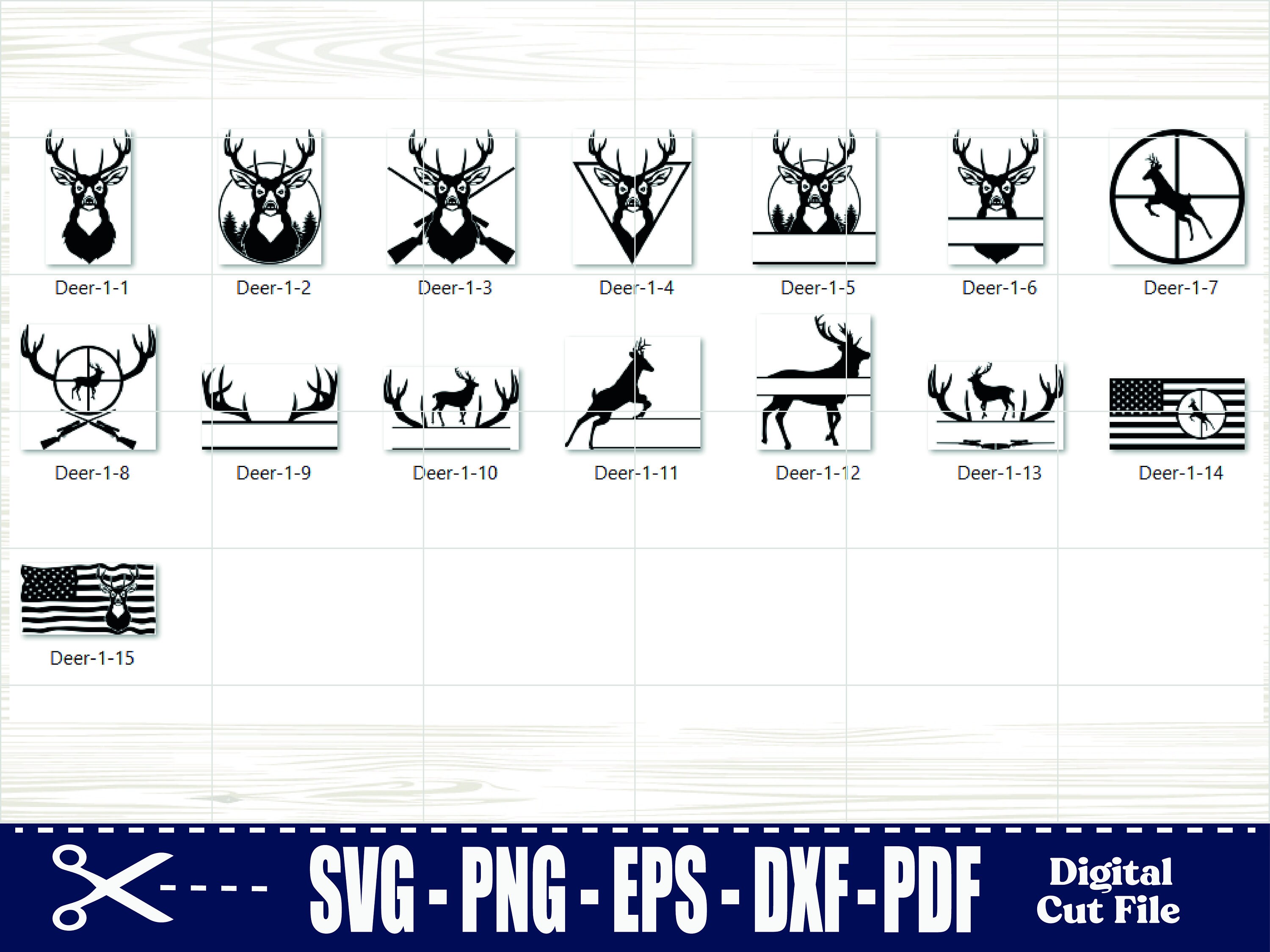 Deer Bundle Svg,deer Svg,nature Deer Svg File, Mountains Svg File