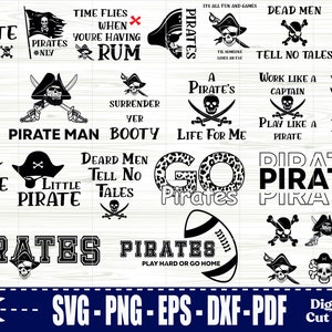 Piraten SVG-Bundle, Piraten SVG, Piraten Clipart, Piraten Schnittdateien für Silhouette, Dateien für Cricut, Piraten Vektor, SVG, Png, Eps, Design