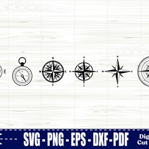 Nautical Compass SVG Bundle: Mountain, Animal, Vector Cut Files - Etsy