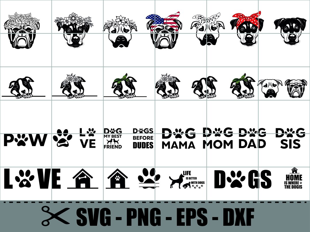 DOG SVG Bundle, Dogs Clipart, Dogs Svg Files for Cricut, Dogs