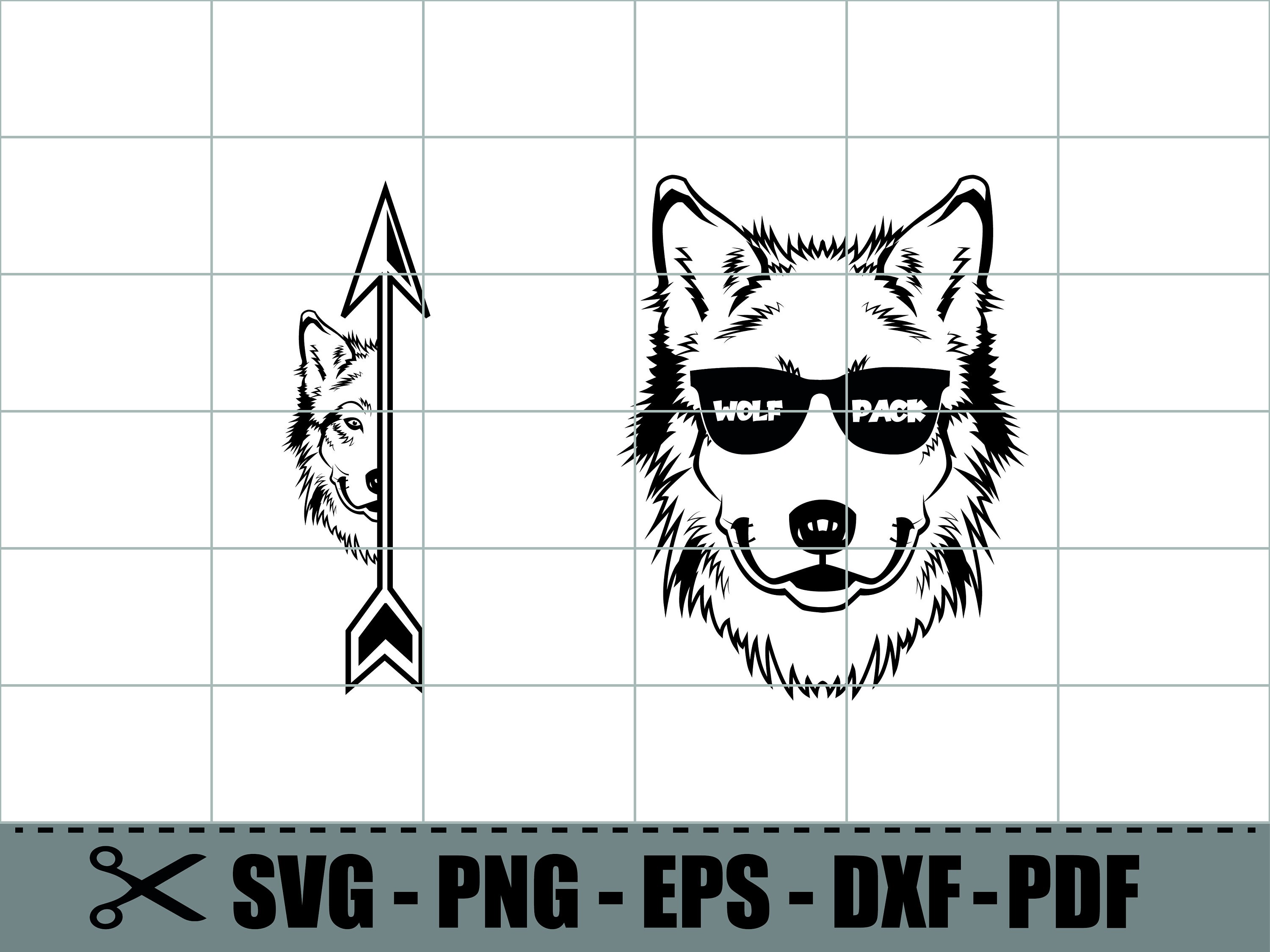 Wolf SVG Bundle, Wolf Head Svg, Wolf Face Svg, Wolf Dxf, Wolf Png, Wolf