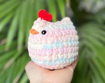 Peluche poule mabel mignonne au crochet