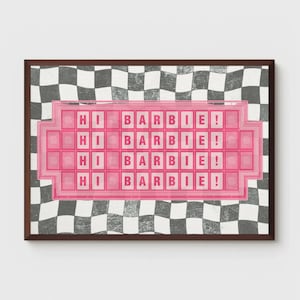 Hi Barbie! | Barbie Movie | Wheel of Fortune | Inspired Retro Digital Download