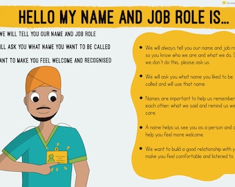 Names and job roles -  healthcare NHS - digital download poster print  - patient empowerment