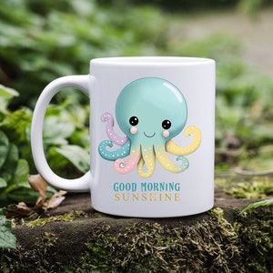 Tazza da caffè Good Morning Sunshine Octopus, tazza da caffè Good Morning, tazza da caffè Octopus, tazza da 11 once