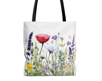 Torba typu tote Wildflower, Torba kwiatowa, Torba dla miłośników kwiatów, Torba dla miłośników ogrodów
