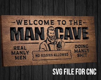 Man Cave Svg File - Etsy
