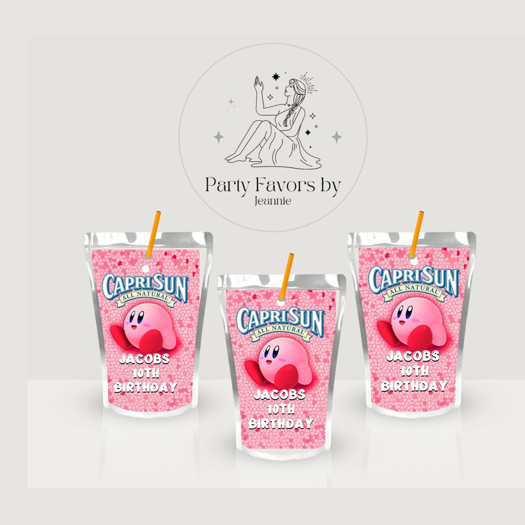 Kirby Theme Caprisun Juice Pouch Koolaid Jammers Kirby Etsy