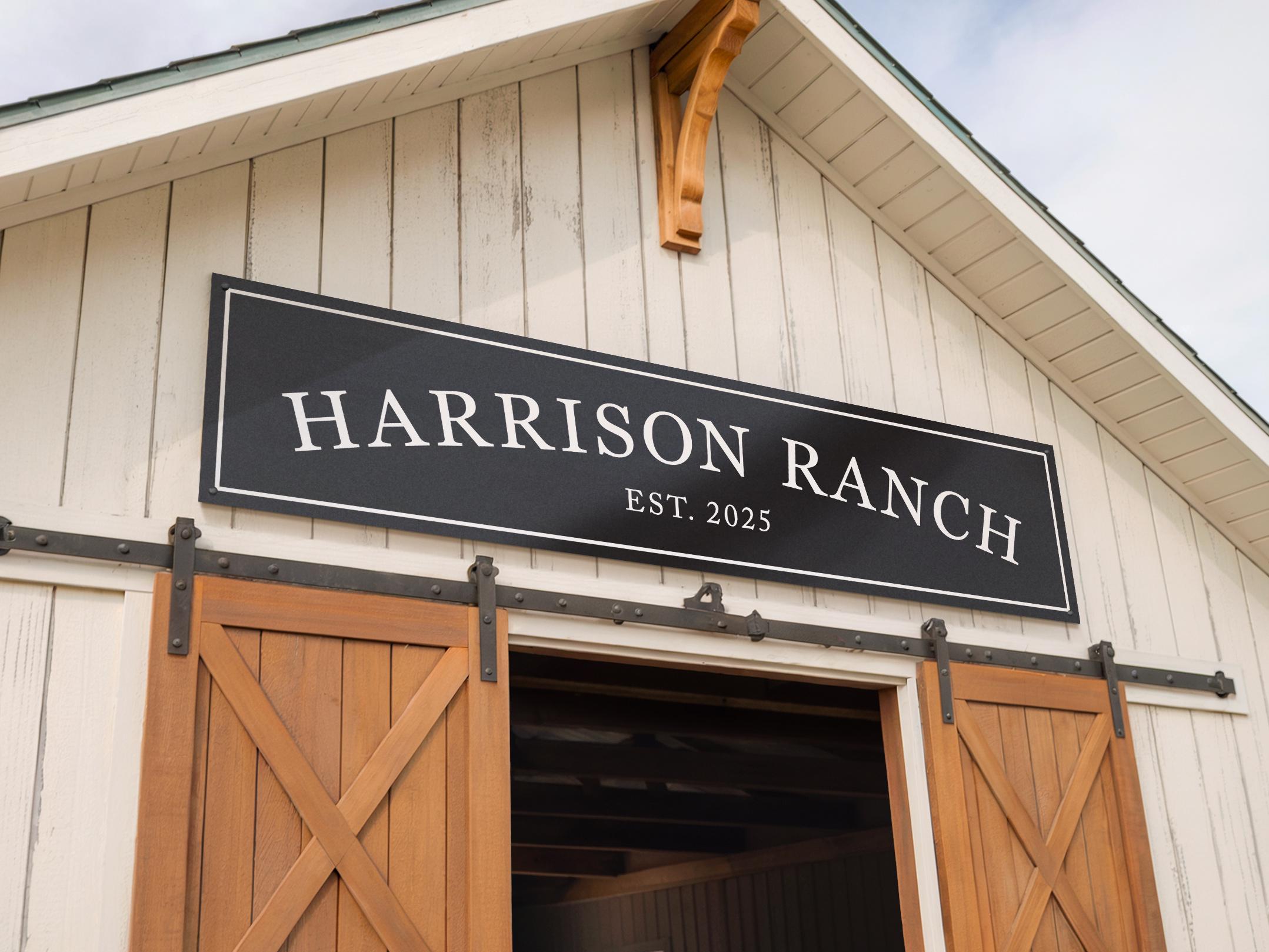 Layered Ranch Sign Custom Outdoor Family Ranch Sign, Weatherproof Sign, Large Metal ...