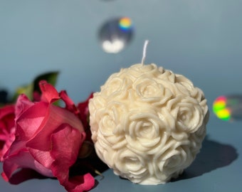 The Rose Ball Handmade Candle