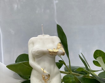 Handmade Torso Candle- The Shy girl in Organic Soy Wax
